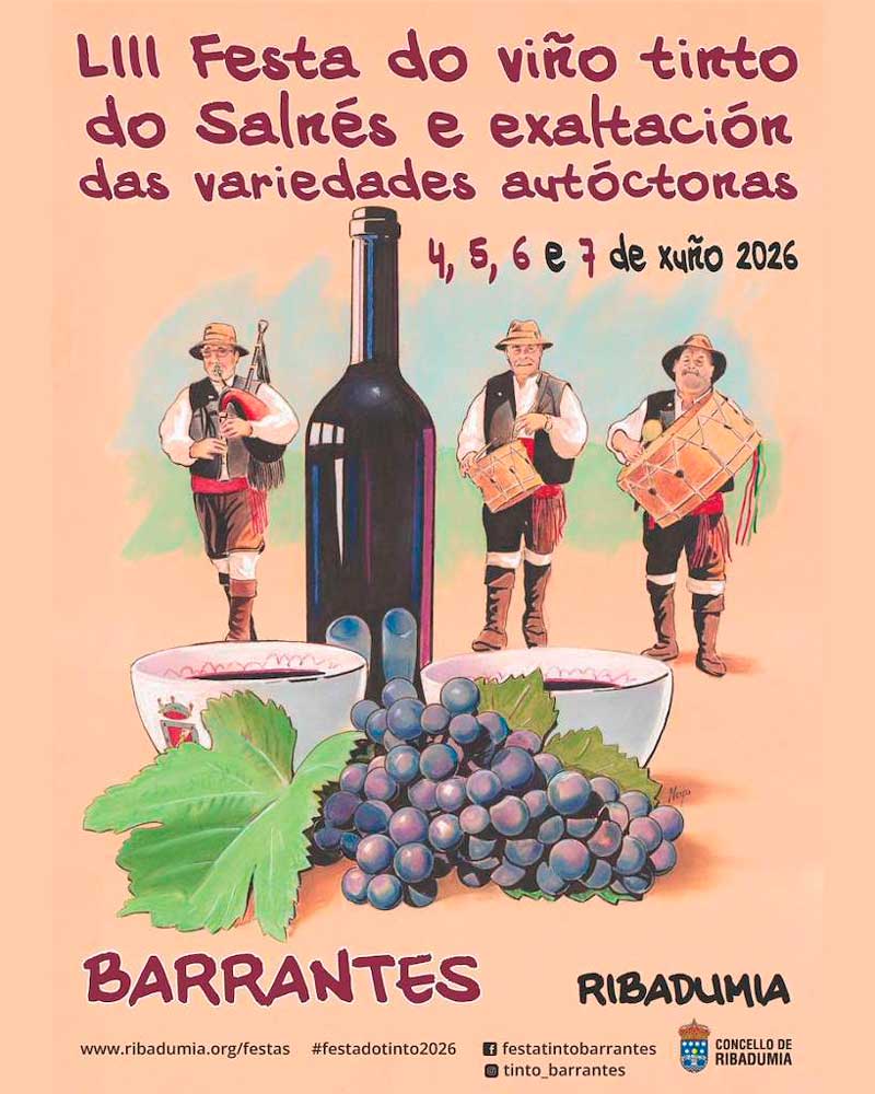 Oferta para el LIII Festa do Viño Tinto do Salnés en Ribadumia.